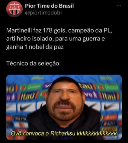 Torcedores fazem memes com lista divulgada por Ramon Menezes para o duelo entre Brasil e Marrocos