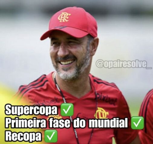 No "cheirinho" de novo! Após Supercopa do Brasil e Mundial de Clubes, frustração na Recopa rendeu memes com Vítor Pereira e com o Flamengo.