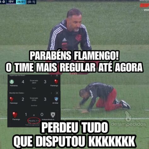 No "cheirinho" de novo! Após Supercopa do Brasil e Mundial de Clubes, frustração na Recopa rendeu memes com Vítor Pereira e com o Flamengo.