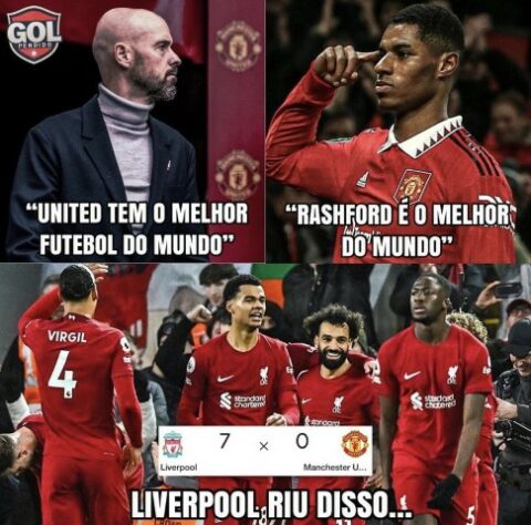 Memes brincam com goleada histórica por 7 a 0 do Liverpool sobre o Manchester United pela Premier League