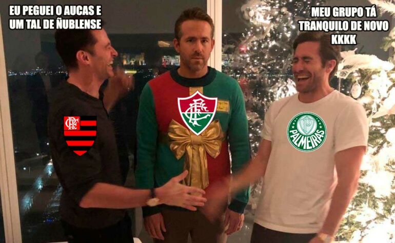 Adversários de Flamengo, Internacional, Palmeiras, Fluminense, Corinthians, Athletico e Atlético-MG foram conhecidos na noite da última segunda-feira. Nível de dificuldade dos grupos rendeu brincadeiras nas redes sociais, mas os memes não se limitaram aos brasileiros que participarão da competição. Vasco, São Paulo, Botafogo, Cruzeiro e Santos não escaparam de provocações. Confira! (Por Humor Esportivo)