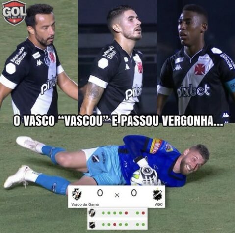 Vasco é eliminado da Copa do Brasil pelo ABC-RN, em São Januário, e rivais não perdoam nos memes