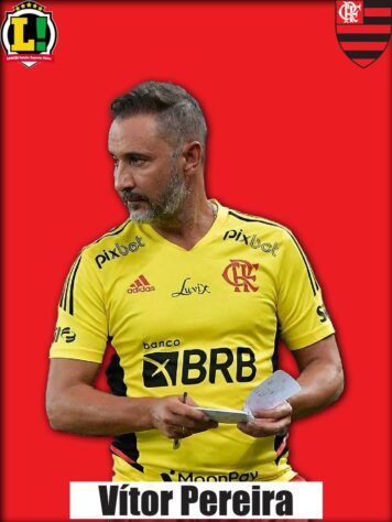 VÍTOR PEREIRA - 3,0 - Foi com a mesma formação que deu resultado no jogo de ida, mas fracassou de maneira retumbante. O time do Flamengo foi totalmente envolvido pelo Fluminense. Dificilmente ficará no cargo. 