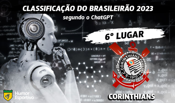 O Corinthians terminou a competição na 13ª colocação, posição muito pior que a prevista pelo ChatGPT no início do Brasileirão.
