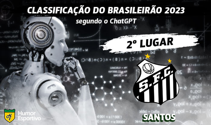 O maior erro de todos! A Inteligência Artificial havia apostado no Santos como vice-campeão do Brasileirão, mas o Peixe foi rebaixado para a Série B.