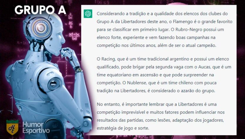 No Grupo A, o Flamengo foi considerado o grande favorito. A segunda vaga ficaria entre Racing e Aucas, considerado um time equatoriano em ascensão. Já o Nublense ficou como azarão do grupo.