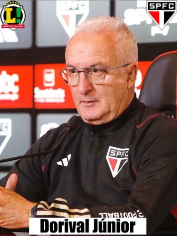 Dorival Júnior - Nota: 6,0 / Prometeu continuidade com o trabalho de Rogério, mas acabou testando um sistema tático novo, com losango no meio-campo. Viu suas laterais expostas no primeiro tempo e fez os ajustes necessários no segundo. 