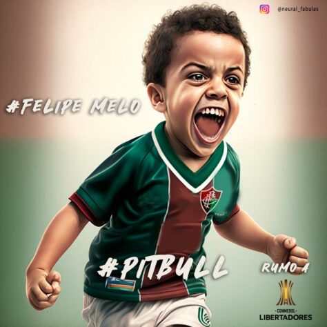 Fluminense: versão criança do Felipe Melo, criada com auxílio da inteligência artificial.