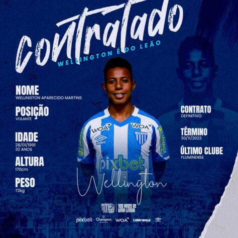 FECHADO - O volante é Wellington é o novo reforço do Avaí. O Leão anunciou a chegada do atleta de 32 anos, que deixou o Fluminense no fim da última temporada.