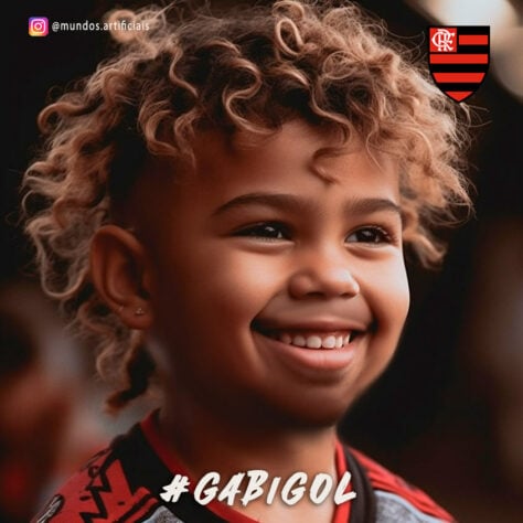 Flamengo: versão criança do Gabriel Barbosa, criada com auxílio da inteligência artificial.