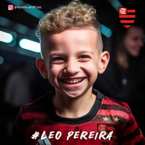 Flamengo: versão criança do Léo Pereira, criada com auxílio da inteligência artificial.