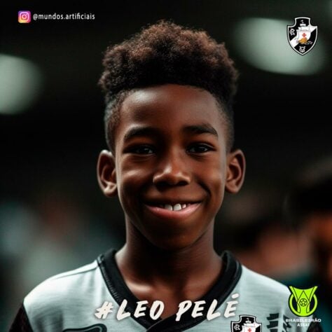 Vasco: versão criança do Léo Pelé, criada com auxílio da inteligência artificial.