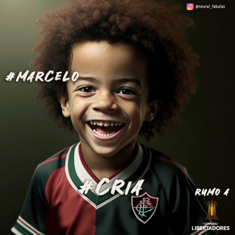 Fluminense: versão criança do Marcelo, criada com auxílio da inteligência artificial.