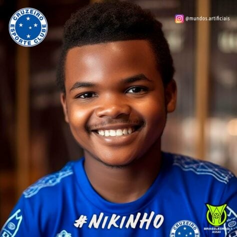 Cruzeiro: versão criança do Nikão, criada com auxílio da inteligência artificial.