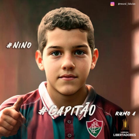 Fluminense: versão criança do Nino, criada com auxílio da inteligência artificial.
