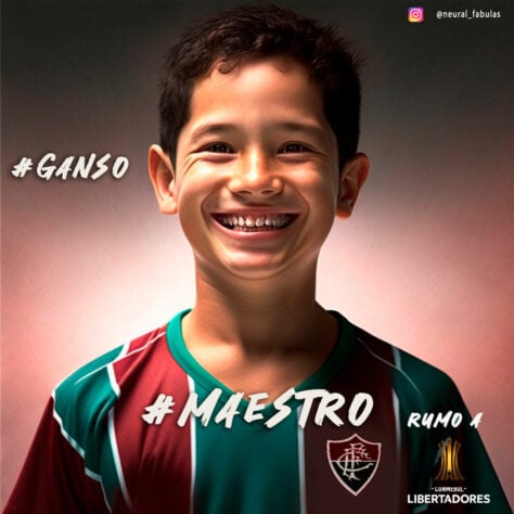 Fluminense: versão criança do Paulo Henrique Ganso, criada com auxílio da inteligência artificial.