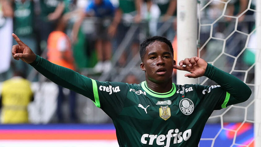 1º lugar: Endrick (atacante - Palmeiras - 16 anos) - Valorizou 20 milhões de euros (R$ 109,4 milhões) / Valor de mercado atual: 20 milhões de euros (R$ 109,4 milhões) / Primeira avaliação de mercado do jogador