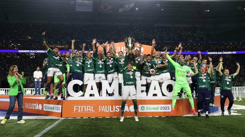 O Palmeiras venceu o Água Santa por 4 a 0. Com gols de Gabriel Menino (2), Endrick e Flaco López o Verdão conquistou o Campeonato Paulista de 2023. O LANCE! Conta a história da partida em imagens.