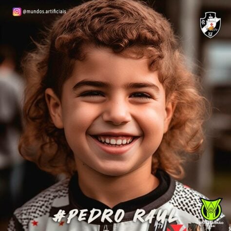 Vasco: versão criança do Pedro Raul, criada com auxílio da inteligência artificial.