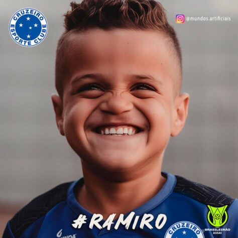 Cruzeiro: versão criança do Ramiro, criada com auxílio da inteligência artificial.