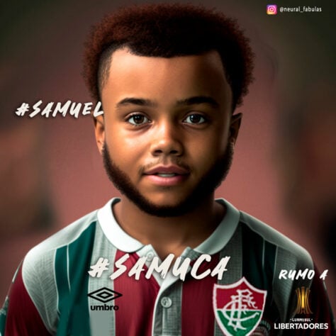 Fluminense: versão criança do Samuel Xavier, criada com auxílio da inteligência artificial.