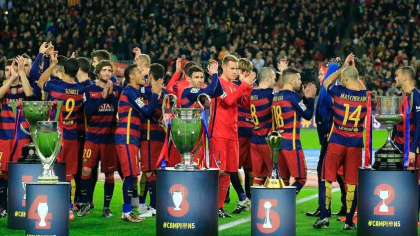 6º lugar - Barcelona (ESP): 17 títulos - 3 Mundiais de Clubes, 5 Ligas dos Campeões da UEFA, 4 Taça das Taças e 5 Supercopas Europeias