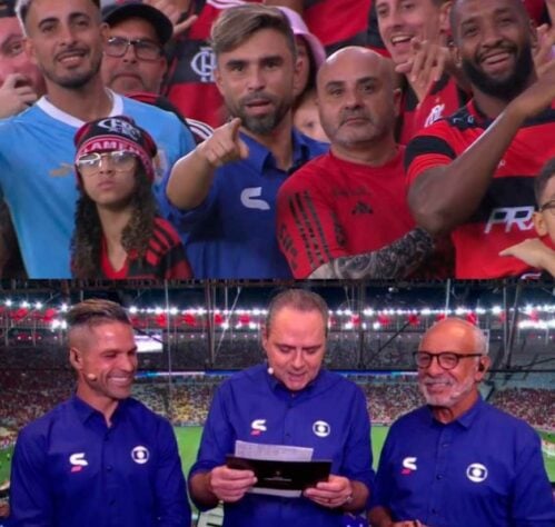 100% atualizado! Na transmissão de Flamengo x Ñublense, o sósia de Diego Ribas já apareceu como comentarista da Rede Globo.