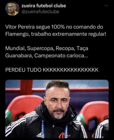 Após título do Campeonato Carioca do Fluminense, rivais zoaram Flamengo e o técnico Vítor Pereira nas redes sociais.