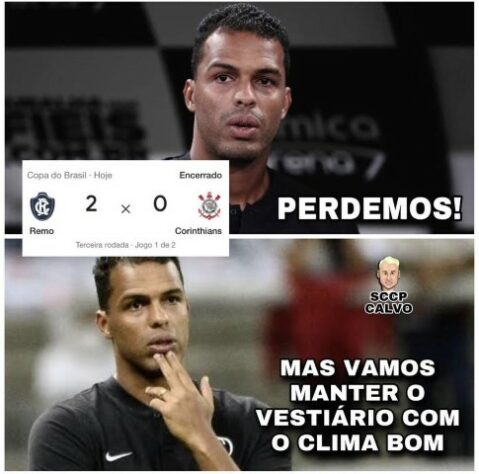 Os melhores memes da derrota do Corinthians por 2 a 0 para o Remo na Copa do Brasil