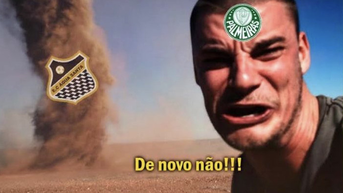 Palmeiras vira alvo de memes após derrota para o Água Santa na final do Paulistão