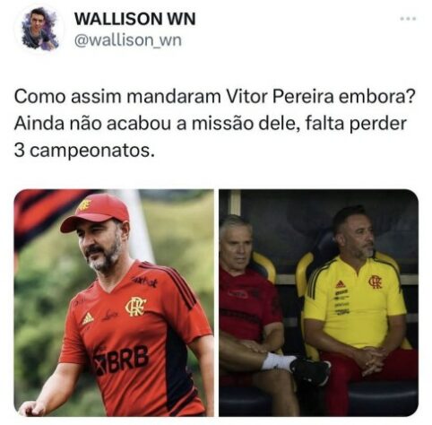 Memes: rivais lamentam demissão de Vítor Pereira do Flamengo, enquanto rubro-negros comemoram a saída do treinador