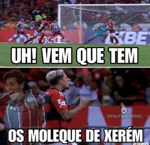 Torcedores fazem memes após vitória do Flamengo por 2 a 0 sobre o Fluminense na primeira partida da final do Campeonato Carioca.