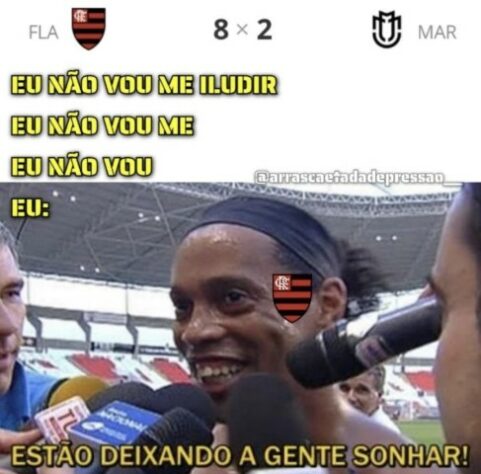 Os melhores memes da goleada do Flamengo por 8 a 2 sobre o Maringá pela Copa do Brasil