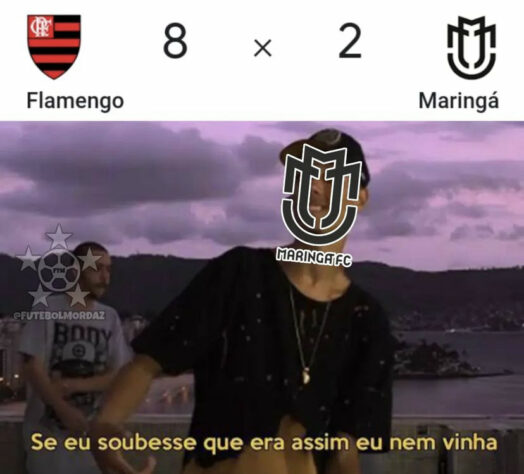 Os melhores memes da goleada do Flamengo por 8 a 2 sobre o Maringá pela Copa do Brasil