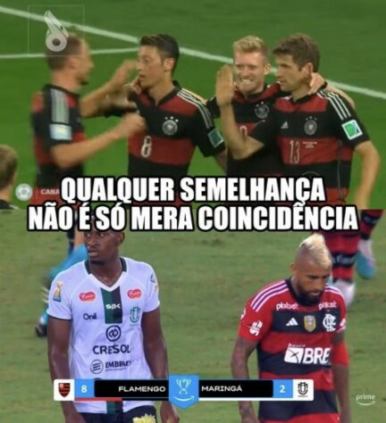 Os melhores memes da goleada do Flamengo por 8 a 2 sobre o Maringá pela Copa do Brasil