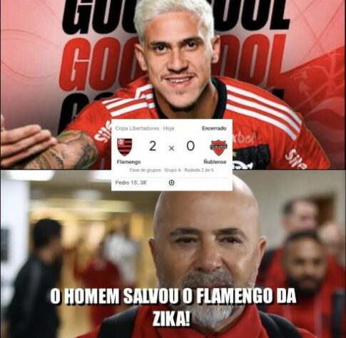 Sampaoli, Marinho e Pedro protagonizam memes da vitória do Flamengo sobre o Ñublense pela Libertadores