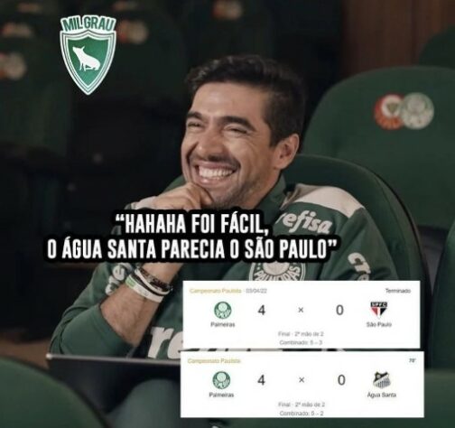 Assim como na final do Paulistão 2022 contra o São Paulo, o Palmeiras conseguiu reverter a desvantagem do jogo de ida e venceu por 4 a 0, conquistando o título estadual. Nas redes sociais, os palmeirenses festejaram mais uma conquista enaltecendo Abel Ferreira e provocando os rivais em memes. Confira! (Por Humor Esportivo)