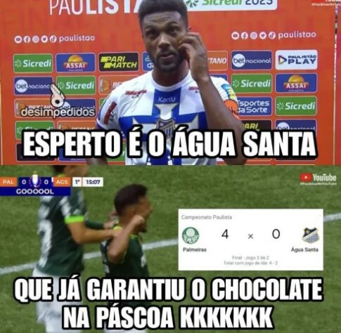 Título do Palmeiras sobre o Água Santa rende memes: “Parecia o São Paulo” –  LANCE!