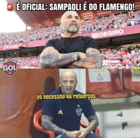 Acerto de Jorge Sampaoli com o Flamengo rendeu brincadeiras e montagens nas redes sociais.