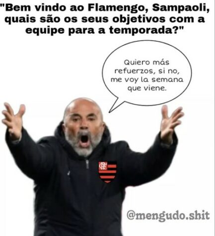 Acerto de Jorge Sampaoli com o Flamengo rendeu brincadeiras e montagens nas redes sociais.