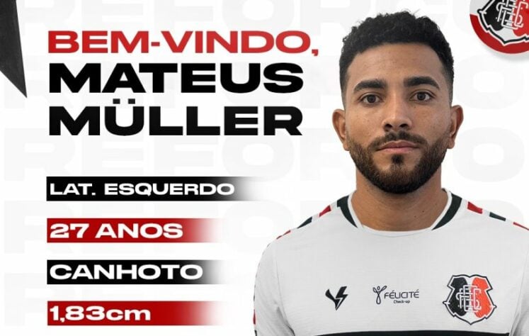 Mateus Muller (27 anos) – lateral-esquerdo / Time: Santa Cruz-PB – Já defendeu o Palmeiras. Foi contratado pelo Santa Cruz-PB após deixar o Marcílio Dias-SC em 24 de abril.