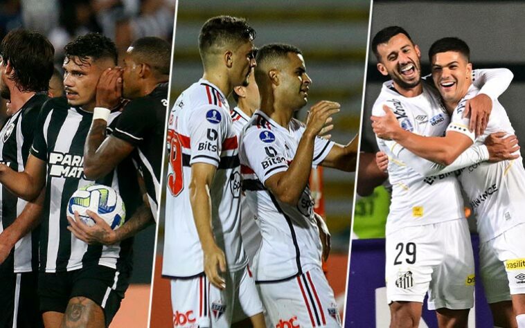 O Fortaleza venceu bem o San Lorenzo, da Argentina, e se isolou ainda mais na liderança do seu grupo na Copa Sul-Americana. Por outro lado, o Santos foi derrotado e não tem chance de classificação direta. Com a quarta rodada da primeira fase ainda em andamento, confira nesta galeria como está a situação de cada clube brasileiro na competição, uma vez que apenas os primeiros colocados de cada grupo avançam de fase. As equipes que ficarem em segundo lugar nas chaves vão disputar um mata-mata contra os terceiros colocados dos grupos da Libertadores.