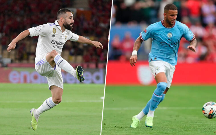 Lateral-direito (empate): Daniel Carvajal (Real Madrid) e Kyle Walker (Manchester City) – 15 milhões de euros (R$ 82,2 milhões).