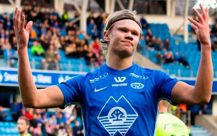 Com grande físico desde cedo e notável habilidade com os demais esportes, Haaland era chamado de "manchild" ("homem-criança") quando jogava pelas categorias de base do Molde, da Noruega. 