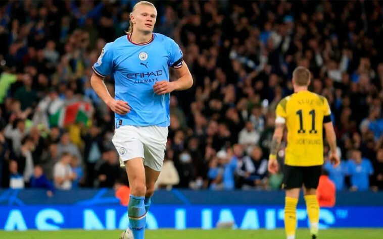 1º lugar (empate entre dois nomes): Haaland (Manchester City/Noruega) - 48 gols 