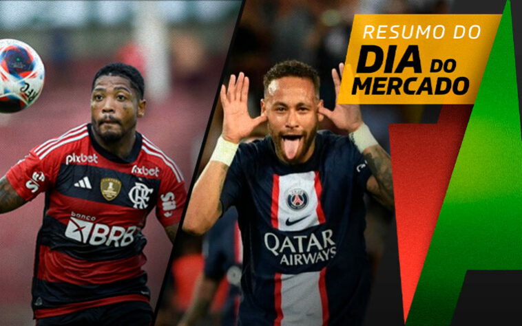 Reviravolta no futuro de Marinho, Neymar tem preferência caso saia do PSG... tudo isso e muito mais a seguir no resumo do Dia do Mercado desta quarta-feira (31):