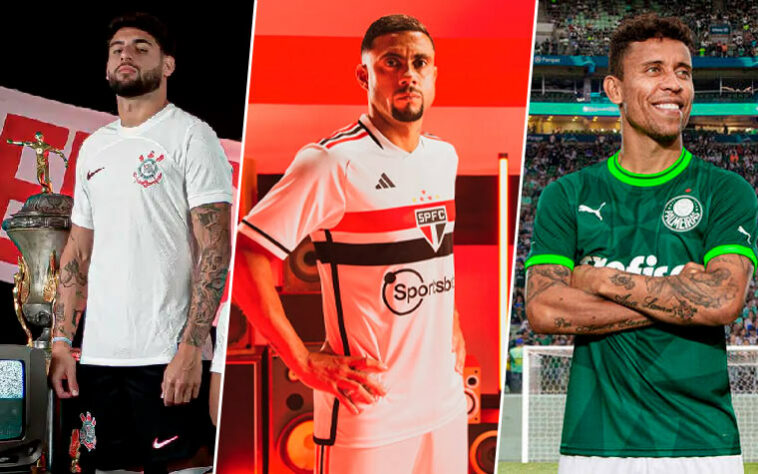 O São Paulo tem um acordo encaminhado para ter a New Balance como sua fornecedora de material esportivo no próximo ano, substituindo a Adidas, que está no clube desde 2018. A empresa americana tem um contrato de exclusividade com o RB Bragantino no país, e terá que pagar uma multa à equipe de Bragança para vestir o Tricolor Paulista. Confira nesta galeria os fornecedores de material esportivo dos principais clubes do Brasil: