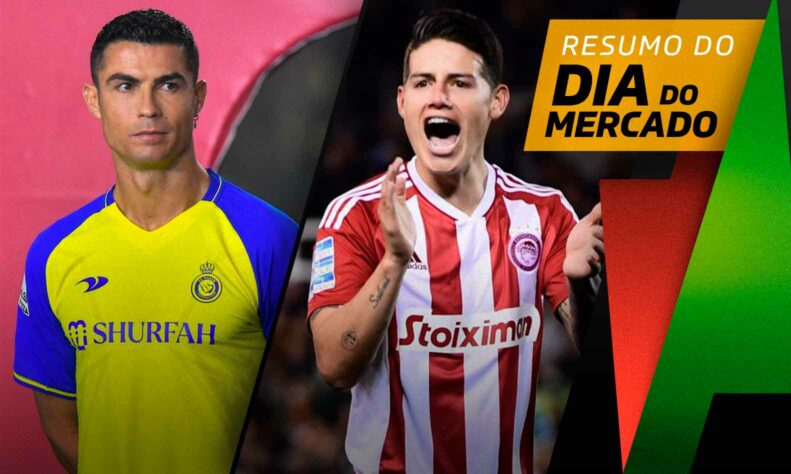 Cristiano Ronaldo quer deixar o Al-Nassr, Botafogo bate martelo sobre James Rodríguez... tudo isso e muito mais a seguir no resumo do Dia do Mercado desta terça-feira (02):