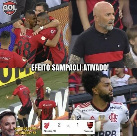 Zoeiras com Flamengo e Gabigol bombam após derrota para o Athletico; veja  os memes