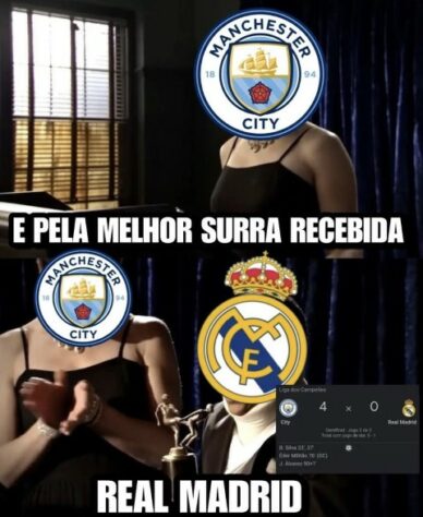 Torcedores fazem memes com goleada do Manchester City sobre o Real Madrid pela Champions League